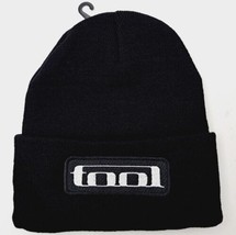 Tool Beanie Skull Cap Black Embroidered Long Cuff - £15.54 GBP