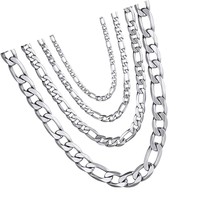 316L Stainless Steel Figaro Chain Necklace for Real - £55.89 GBP