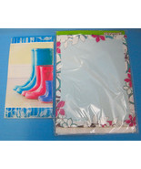 Spring Time Note Pads Stationery Rainy Day Boots &amp; Flower Designs Lot of 2 - £9.57 GBP