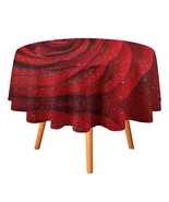 Mondxflaur Red Flowers Tablecloth Round Kitchen Dining for Table Cover D... - $295.62 MXN+