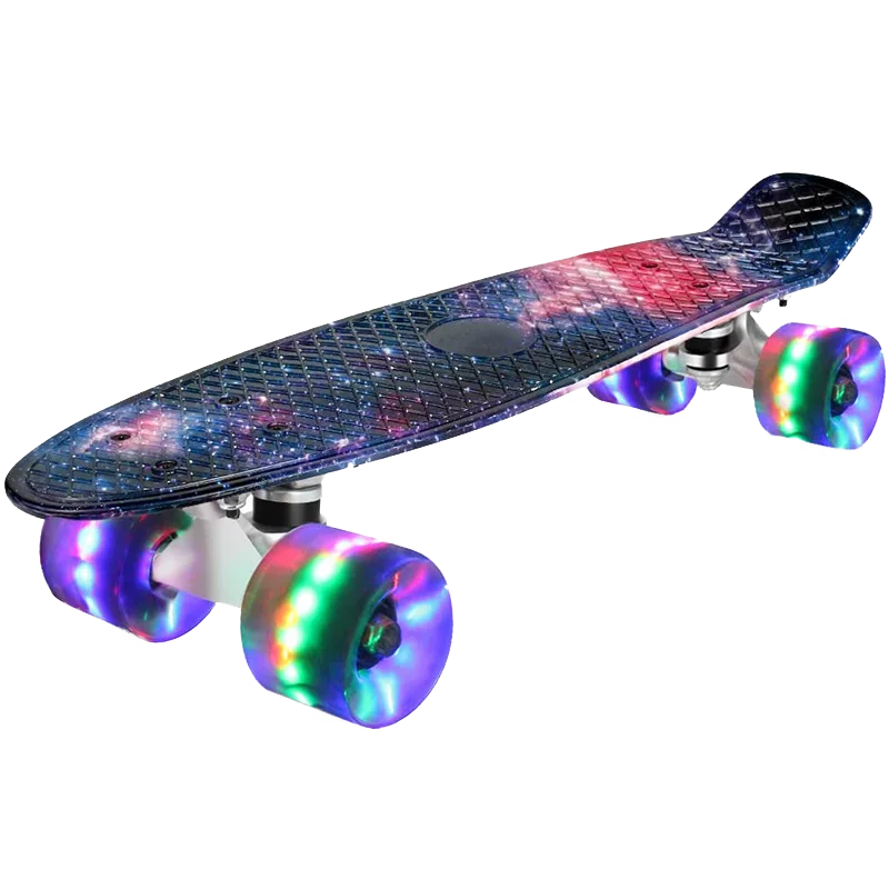 Sporting Skateboard Cruiser Penny Board Children&#39;s Scooter Pastel Longboard Flas - £58.34 GBP