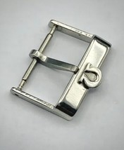 Vintage Omega silver Plated 18mm Watch Strap Buckle.Used,Clean,Rare,Genuine - £51.23 GBP