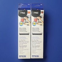 2x Genuine Epson 7753 Fabric INK Ribbon LQ200 300 300+ L1000 LQ500 LQ870... - £14.72 GBP