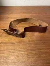 Vintage Peter Bain Leather Belt Size 34 Militaria KG JD - £15.50 GBP