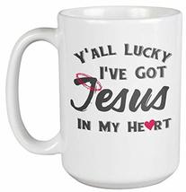 Make Your Mark Design I&#39;ve Got Jesus in My Heart Faith Coffee &amp; Tea Mug for Men  - £19.77 GBP