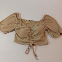 Active USA T12391 Women&#39;s Brown Short Sleeve Top Size Medium - $10.39