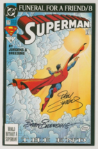 Superman #77 SIGNED Dan Jurgens &amp; Brett Breeding Funeral for a Friend Supergirl - £35.59 GBP