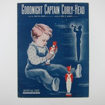 Sheet Music Goodnight Captain Curly Head Ahlert &amp; Lewis WW2 Vintage 1942 RARE - £15.73 GBP