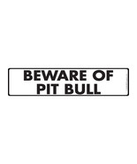 Warning! Beware of Pit Bull Aluminum Dog Sign - 12&quot; x 3&quot; - $8.95