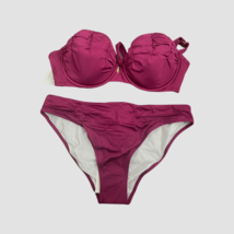 NWT SHAN Canada 14 bikini swimsuit cherry designer push up 2 piece under... - $116.39