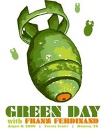 Green Day Silkscreen Poster With Franz Ferdinand - $1,677.77 MXN