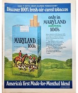 MARYLAND 100&#39;S-First Made for Menthol blend-Country Horses-1971 Vintage ... - $15.53 CAD