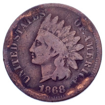 1868 1C Indiano Cent IN Buono Stato, Marrone Colore, Completo Forte Cerchi - £33.12 GBP
