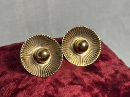 Vtg 14K Yellow Gold Screwback Earrings 4.93g Fine Jewelry - £319.20 GBP