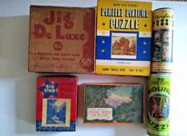 Lot Of 6 Vintage Jig De Lux, Perfect Picture, Big Star, Masterpiece, Hg Puzzles - £21.31 GBP