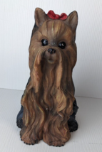 Yorkshire Terrier Resin Bank 8” Tall FLAWED - $9.89