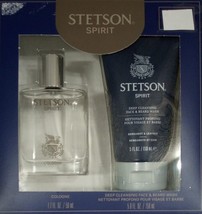 Stetson Spirit Men&#39;s Cologne, Face &amp; Beard Wash Gift Set  1.7fl Oz And 5.0fl Oz - £26.79 GBP