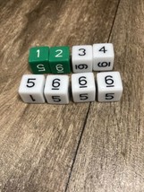 NFL Rush Zone Board Game Replacement Pieces White/Green Dice - $9.99