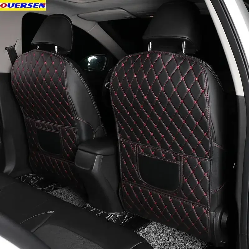 1Pc PU Leather Car Anti-Kick Mats Auto Seat Back Protector Cover For Children - £19.11 GBP