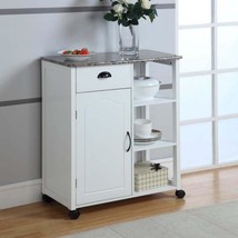 Marble-Topped Kitchen Cart From Inroom Designs. - £141.77 GBP