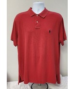POLO RALPH LAUREN Men&#39;s Iconic Pique Custom Fit Polo Shirt XXL RED - £17.92 GBP