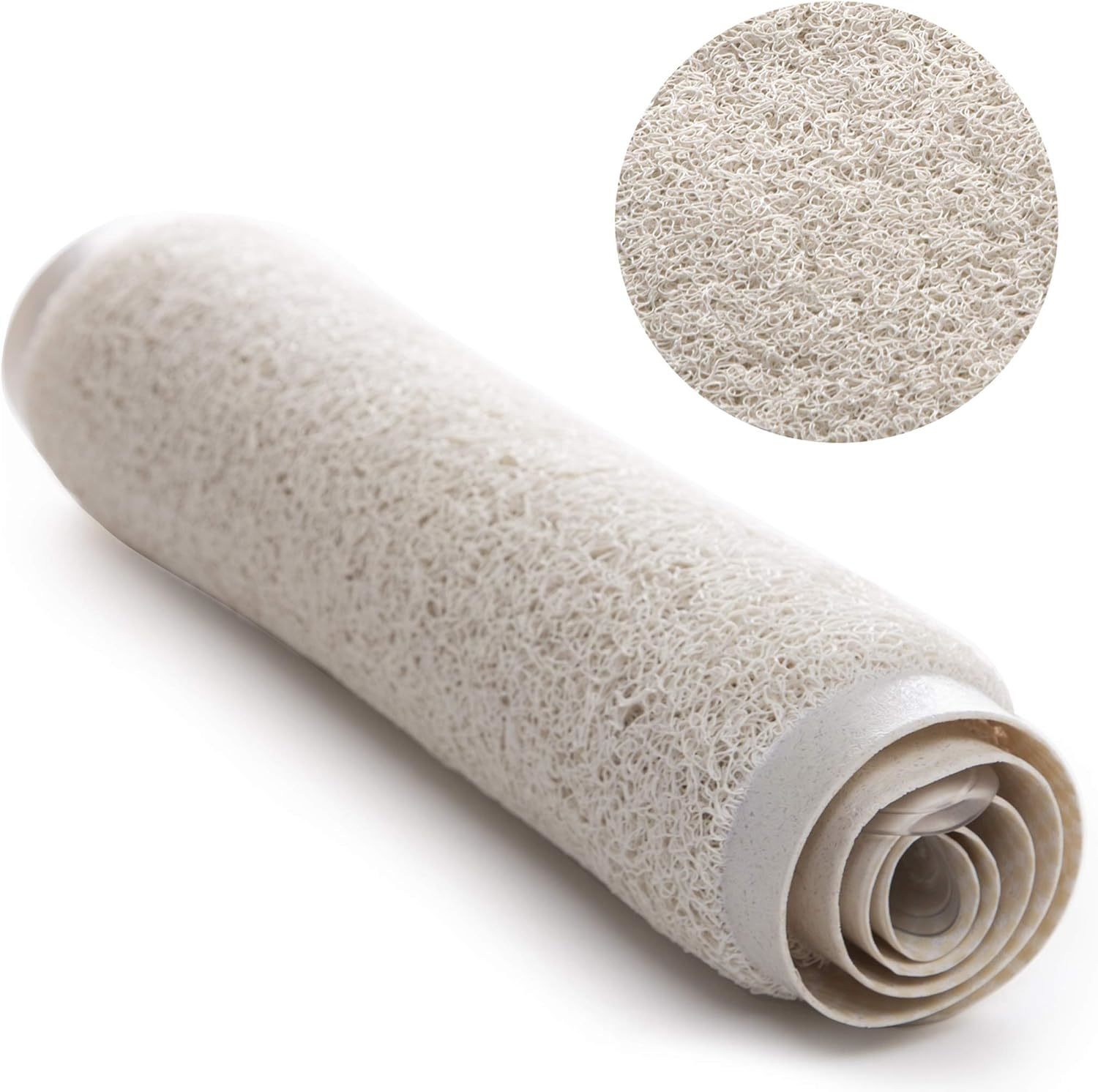 Bino | Loofah Non-Slip Bath Mat For Tub - Ivory | Spa-Inspired Comfort, - $44.97