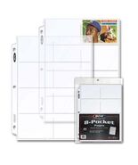 2 packs of 20 (40) BCW 4 ⅛&quot; x 2 ¾&quot; Card 8-Pocket Pro Binder Pages - $630.88 MXN
