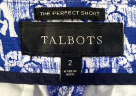Talbots The Perfect Short Bermuda All Over Print Elephants Womens Size 2 Pockets - £30.25 GBP