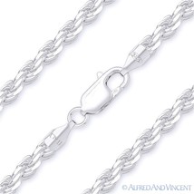 Twist-Rope 3mm Diamond-Cut Italian Chain Bracelet in .925 Italy Sterling... - $34.74+