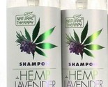 2 Bottles Natural Therapy 33.8 Oz Hemp &amp; Lavender Revive &amp; Protect Shampoo - £26.67 GBP