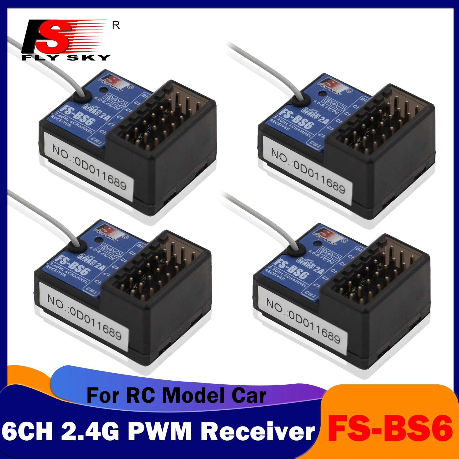 Flysky 6CH 2.4G Pwm Receiver FS-BS6 Radio System For FS-GT5 Remote Controller - £23.33 GBP+