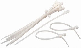 Dupont Nylon CABLE TIES White 8&quot; long x 3/16&quot; w/ mOunt Mounting hOle 58 ... - $16.43