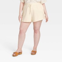 Women&#39;s Plus Size High-Rise French Terry Pull-on Shorts - Universal Thread™ - £8.76 GBP