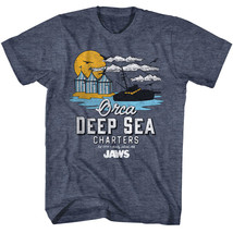 Jaws Orca Charters Men&#39;s T Shirt Deep Sea Sunset Clouds Seagulls Amity I... - $24.50+