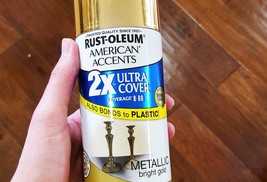 METALLIC GOLD spraY Paint &amp;Primer Ultra Cover American Accents Rust-Oleu... - $765.58 MXN