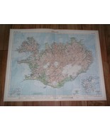 1955 VINTAGE MAP OF ICELAND / SVALBARD SPITSBERGEN JAN MAYEN / SCALE 1:1,000,000 - $42.13