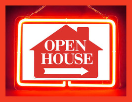 Open House Real Estate Rent Shop (Pattern 2) Advertising Neon Sign - £63.26 GBP