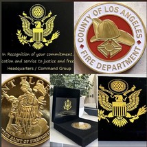 Los Angeles County Fire Dept Challenge Coin Usa - £19.49 GBP