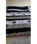 Chunky Chenille Hand Knit Super Soft Blanket |GIFT IDEA| Paw Print Blanket - $3,531.07 MXN