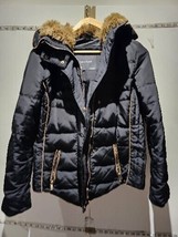 Zara Quilted Jacket Size L Black Express Shipping - £21.91 GBP