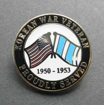Korea Kor EAN War Veteran 1950 1953 Proudly Served Usa Flag Lapel Pin Badge 1 Inc - £4.50 GBP