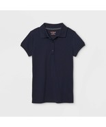 Cat &amp; Jack Girls Navy Polo LARGE (10/12) School Uniform Short Sleeve Shi... - $239.29 MXN