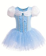 NEW Princess Cinderella Tutu Romper Leotard Dress Girls Halloween Costume - £12.86 GBP