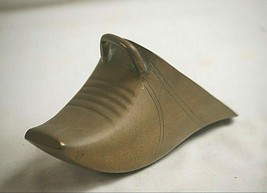 Antique Chinese 19th Century Brass Shoe Form Single Stirrup Armor Old Vintage - $98.99