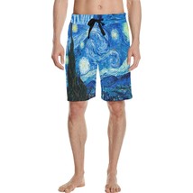 Men&#39;s Starry Night Van Gogh All Over Print Casual Shorts - £24.78 GBP