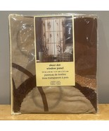 Pier 1 &quot;Sheer Dot&quot; Drape Panel 54&quot; X 84&quot;- 1 Panel India Browns Tan Circles - $638.89 MXN