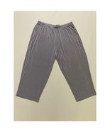Citiknits Cropped Pants Lounge Casual Elastic Waist Comfy Brown 2X Plus ... - $18.95 CAD