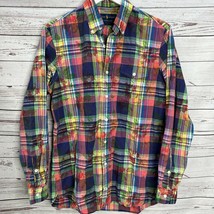 Polo Ralph Lauren Plaid Floral Print Button Up Shirt Mens S Small Long S... - $44.50