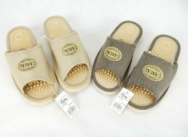 Women&#39;s Slippers, Casual Open Toes, Canvas Upper, Massage Insole, EasyUS... - £9.34 GBP