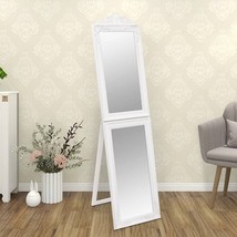  Free-standing Mirror White Glass Full-length Foldable - $334.39 CAD